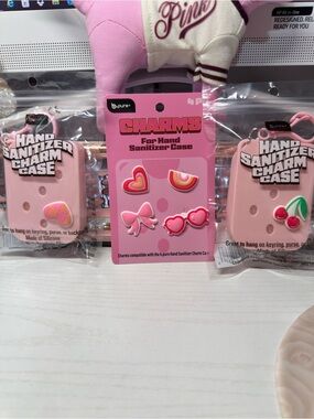 VIRAL B.pure 2PK Hand Sanitizer Charm Cases w/ 4PC Charms Bundle NEW